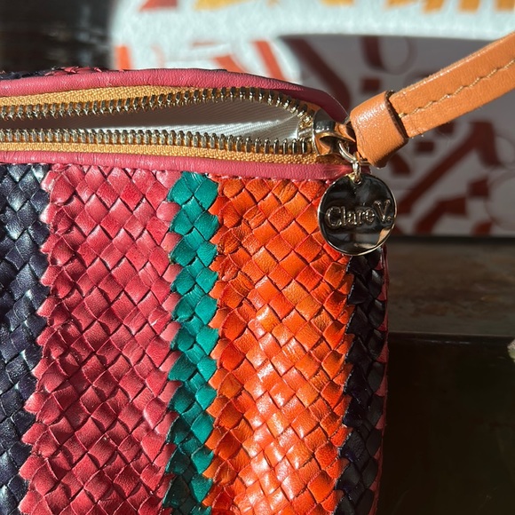 Clare V Handbags - Clare V. Woven Fanny Pack Stripe All Leather like New